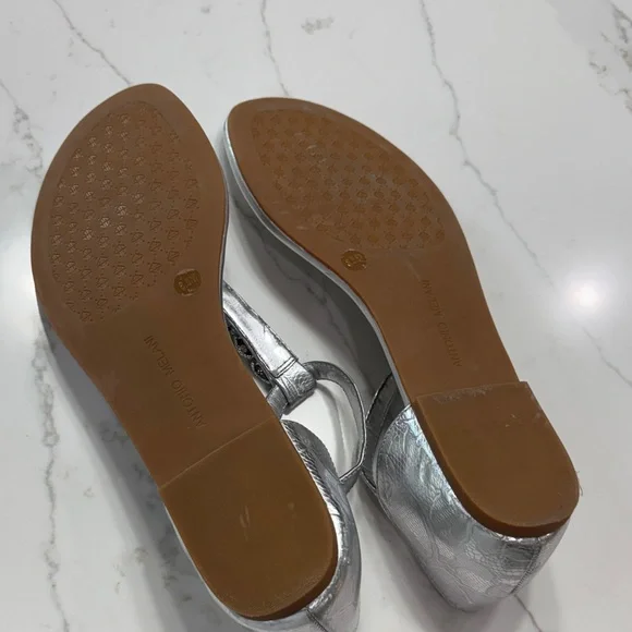 ANTONIO MELANI Metallic Silver Sandals - Picture 8 of 11